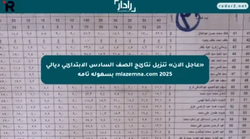 «عاجل الآن» تنزيل نتائج الصف السادس الابتدائي ديالى mlazemna.com 2025 بسهولة تامة